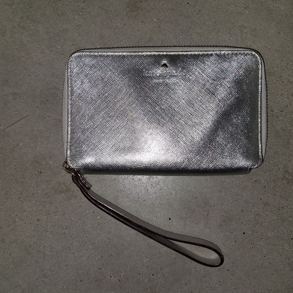 Kate Spade Silver Wristlet